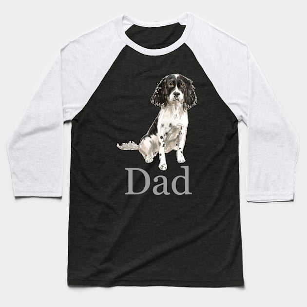 English Springer Spaniel Dog Dad, Dog Dad, Dog Daddy, Gift from the Dog, Dog Dad Gift, Dog Dad Present, Dog Daddy Present, Gift for Dog Dad, Present from the Dog Baseball T-Shirt by Buttercups and Sunshine